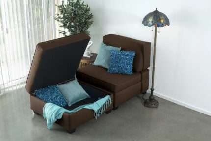 PlushPanache Velvet Perch Ottoman
