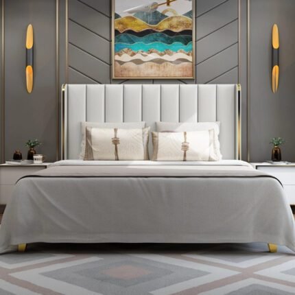 Modular Premium Bed With Golden Stripe