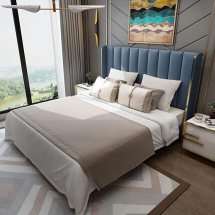 Modular Premium Bed With Golden Stripe