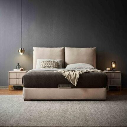 Stylish Homex Two Pillow Bed